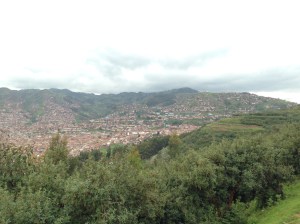 View. of Cusco from  surrounding hills